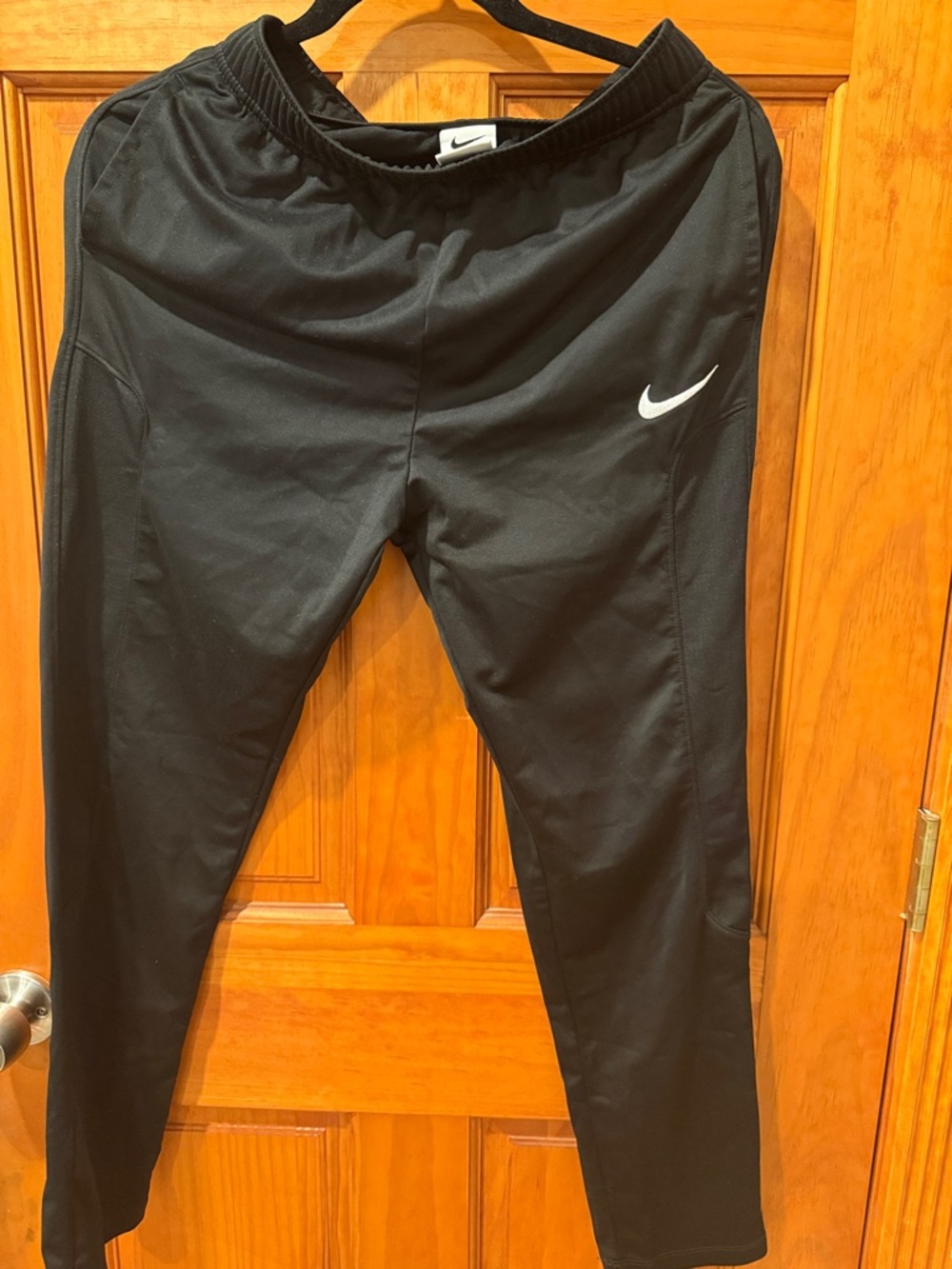 Nike Black Jogger Sweatpants with White Swoosh